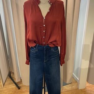 Bella Dahl Rust Button-Up Blouse